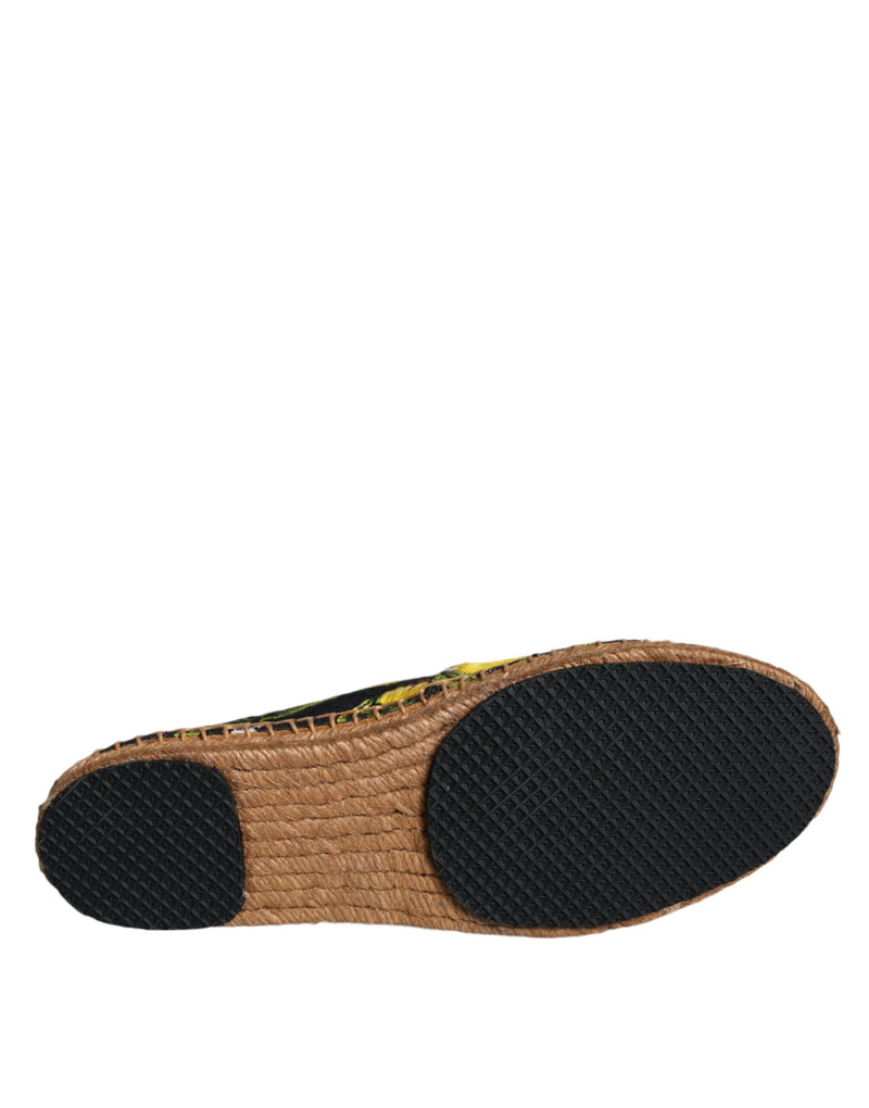 Multicolor Lemon Slip On Espadrilles Shoes Dolce & Gabbana