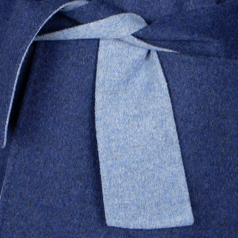 Blue Wool Vergine Jackets & Coat Made in Italy