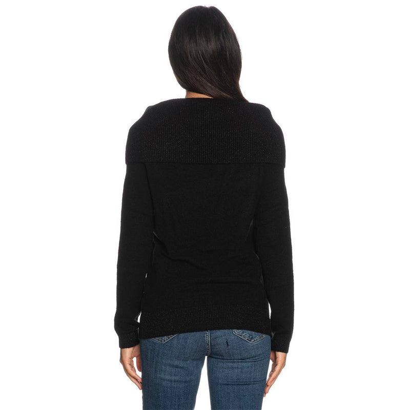 Black Viscose Sweater Yes Zee