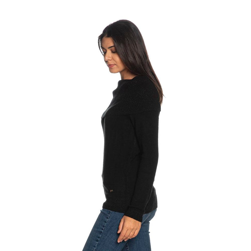 Black Viscose Sweater Yes Zee