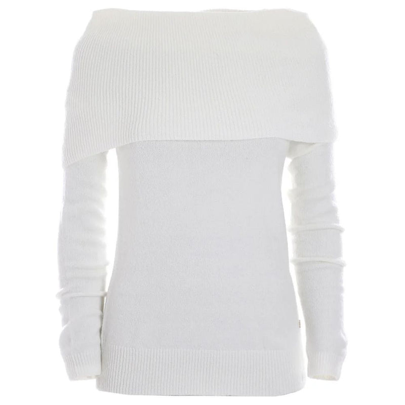 White Viscose Sweater Yes Zee