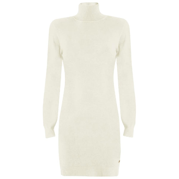 White Viscose Dress Yes Zee