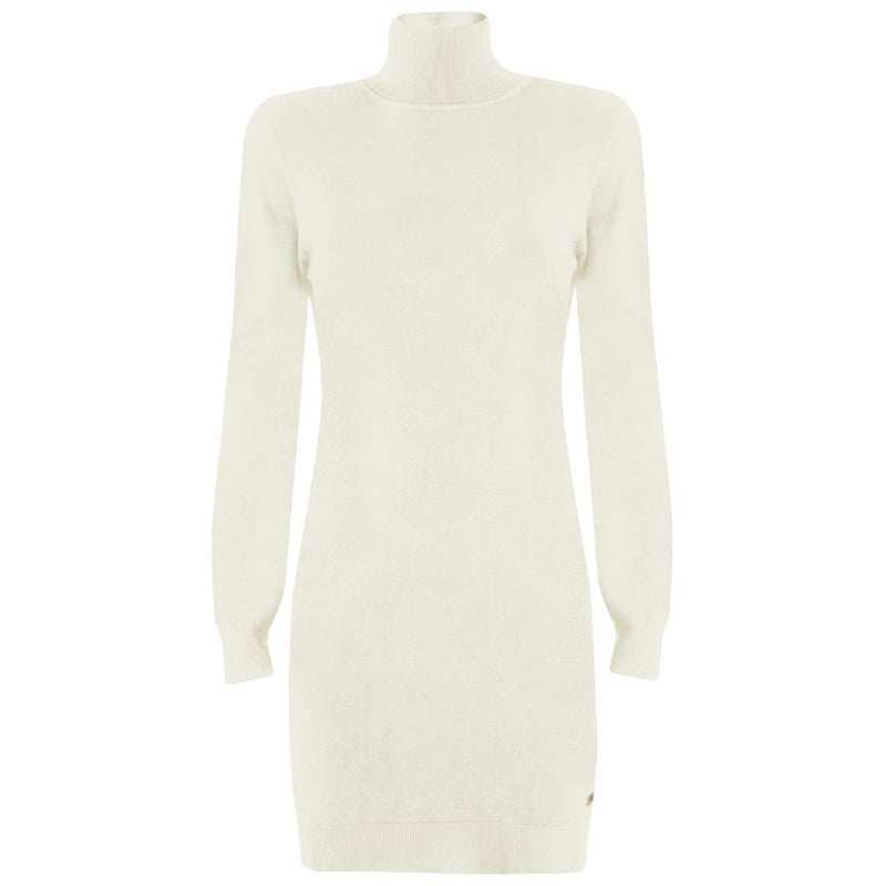 White Viscose Dress Yes Zee