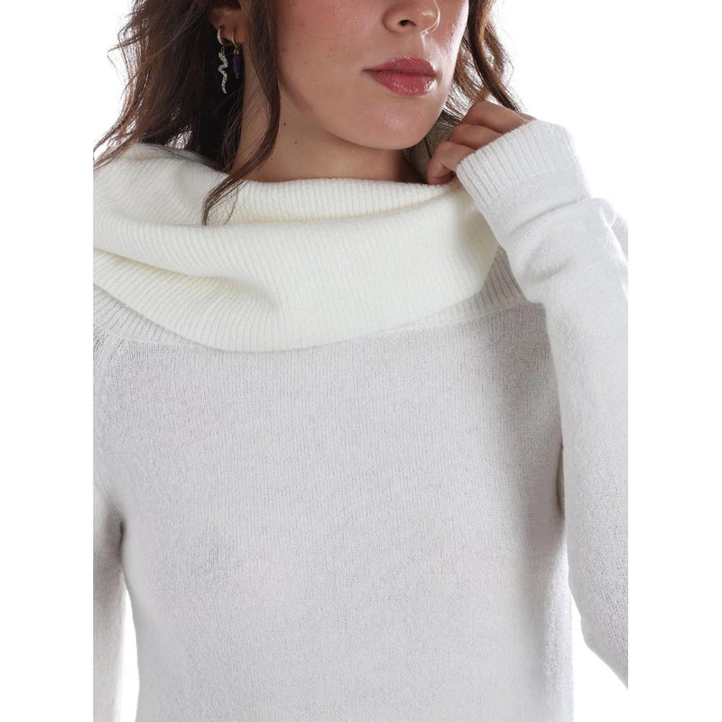 White Viscose Sweater Yes Zee