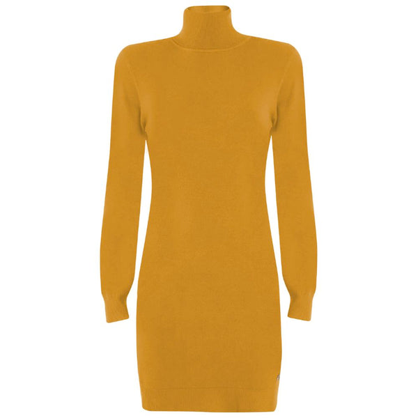 Yellow Viscose Dress Yes Zee