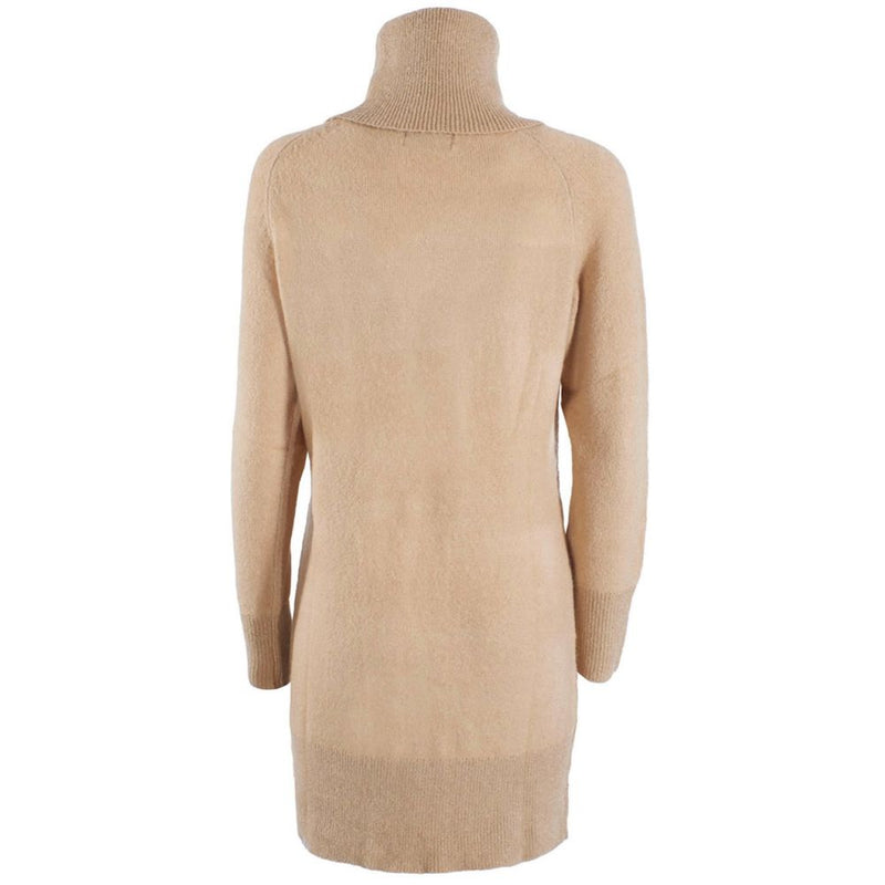 Beige Viscose Dress Yes Zee