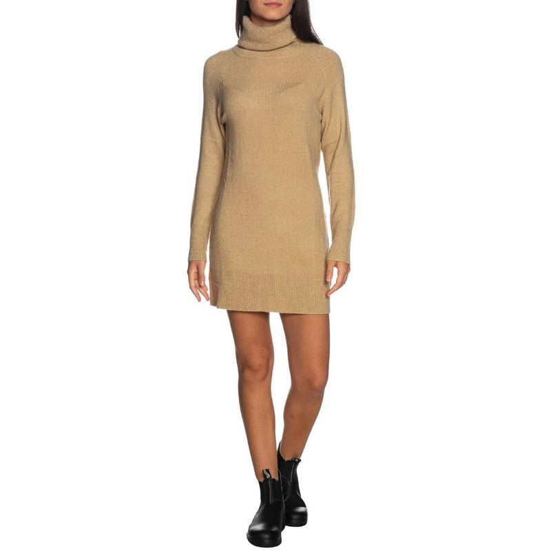 Beige Viscose Dress Yes Zee