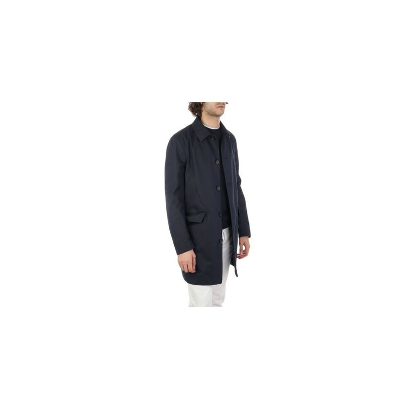 Blue Cotton Jacket Aquascutum