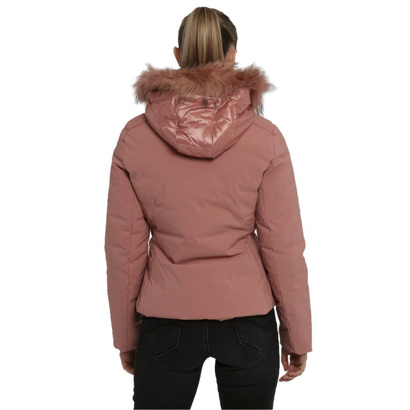 Pink Nylon Jackets & Coat Yes Zee