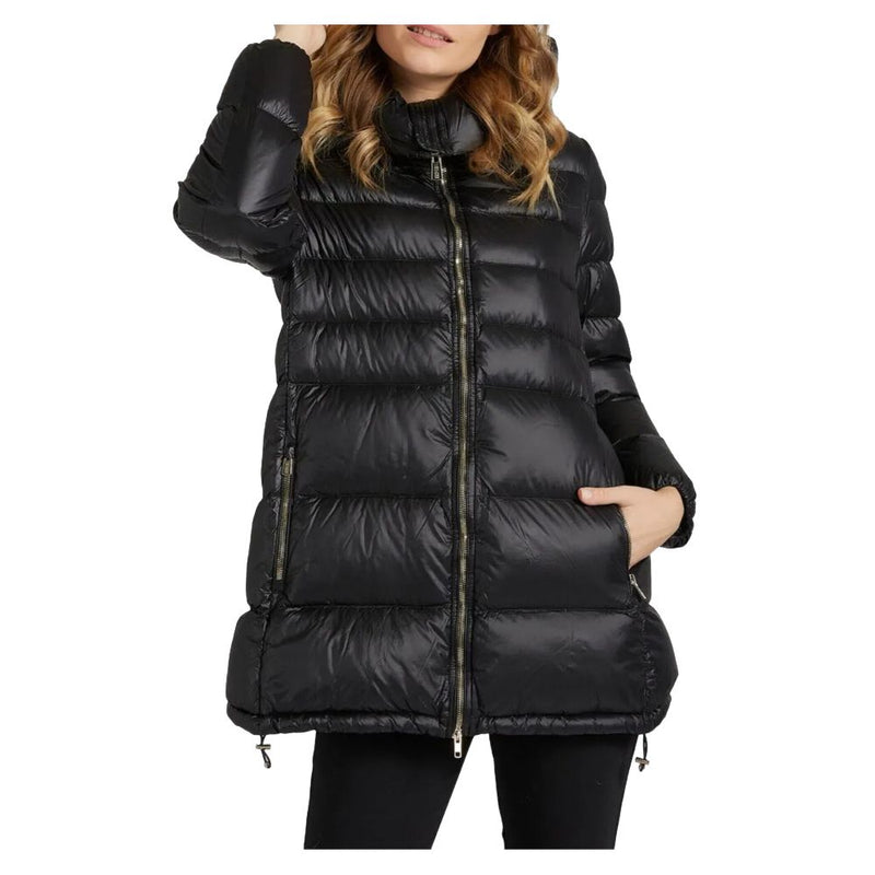 Black Nylon Women Jacket Yes Zee
