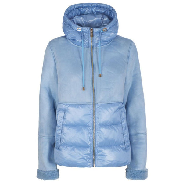 Light Blue Nylon Women's Jacket Yes Zee