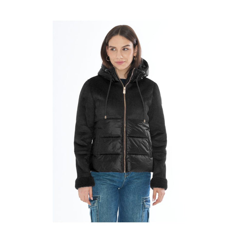 Black Nylon Women Jacket Yes Zee