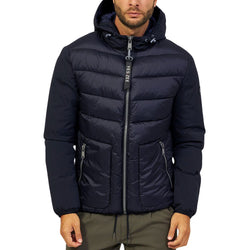 Blue Nylon Jacket Yes Zee