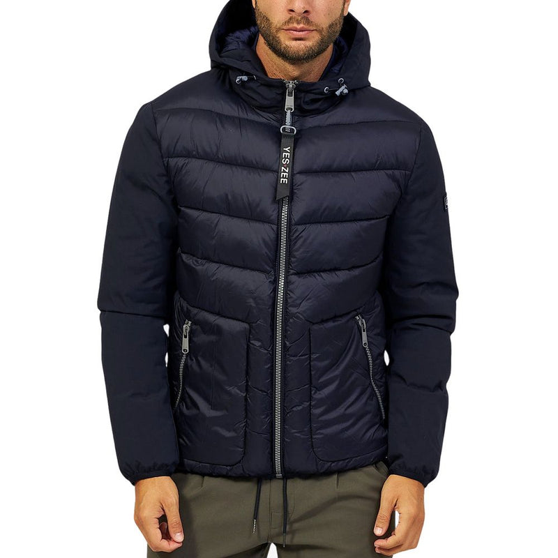 Blue Nylon Jacket Yes Zee