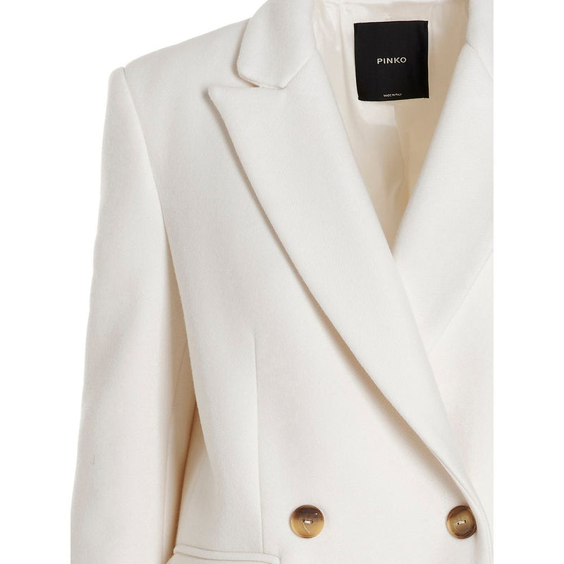 White Wool Jackets & Coat PINKO