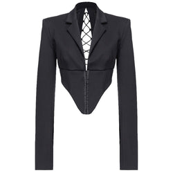 Black Viscose Suits & Blazer PINKO