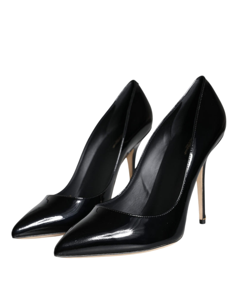 Black Patent Leather Bellucci Pumps Heels Shoes Dolce & Gabbana