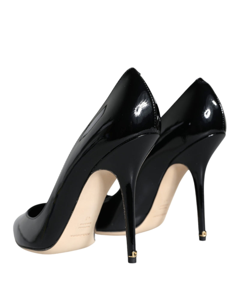 Black Patent Leather Bellucci Pumps Heels Shoes Dolce & Gabbana