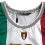 White Green Sleeveless Top Italian Flag Basket T-shirt Dolce & Gabbana