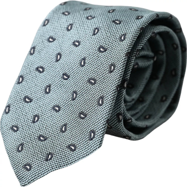 Green 100% Silk Patterned Adjustable Men Tie Dolce & Gabbana