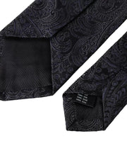 Black Patterned 100% Silk Adjustable Men Tie Dolce & Gabbana