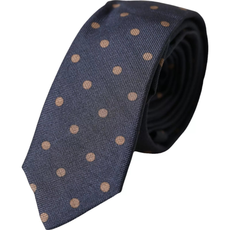 Black Dotted Fantasy Silk Adjustable Men Tie Dolce & Gabbana