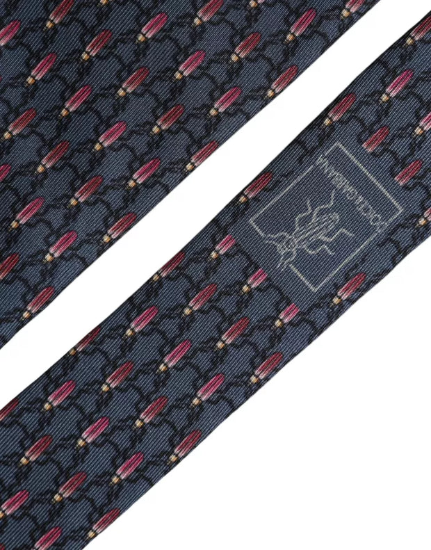 Blue Bug Print Silk Adjustable Men Tie Dolce & Gabbana