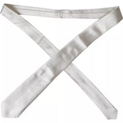 White Satin Silk Adjustable Men Tie Dolce & Gabbana