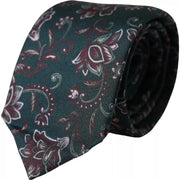 Green Floral Print Silk Adjustable Men Tie Dolce & Gabbana