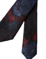 Red Blue Floral Fantasy Silk Adjustable Men Tie Dolce & Gabbana