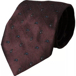 Bordeaux Fantasy 100% Silk Adjustable Men Tie Dolce & Gabbana