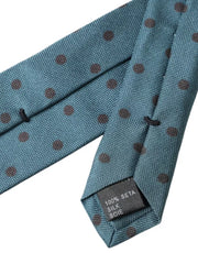 Green Black Polka Dot Silk Adjustable Men Tie Dolce & Gabbana