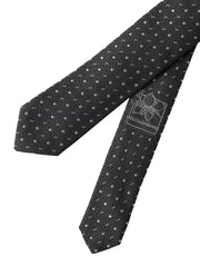 Black Polka Dot Silk Adjustable Men Tie Dolce & Gabbana