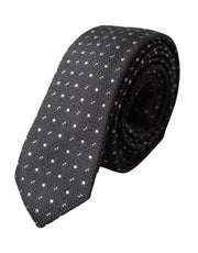 Black Polka Dot Silk Adjustable Men Tie Dolce & Gabbana