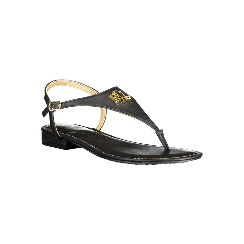 Black Leather Sandal Ralph Lauren