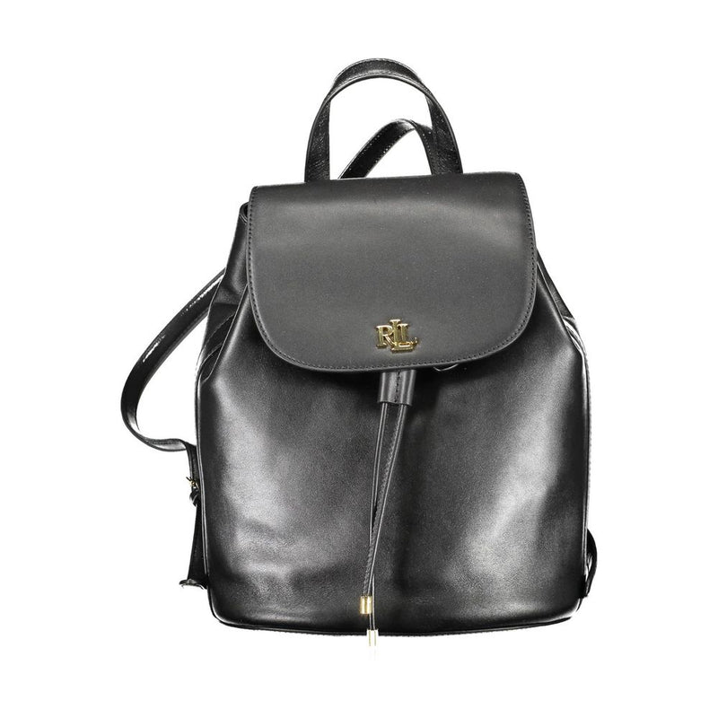 Black Leather Backpack Ralph Lauren