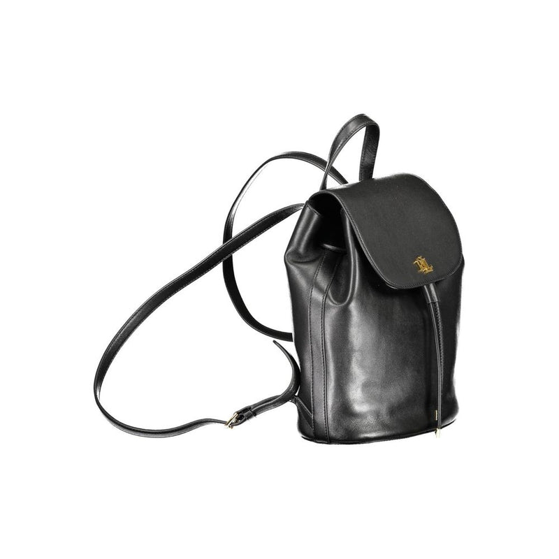 Black Leather Backpack Ralph Lauren