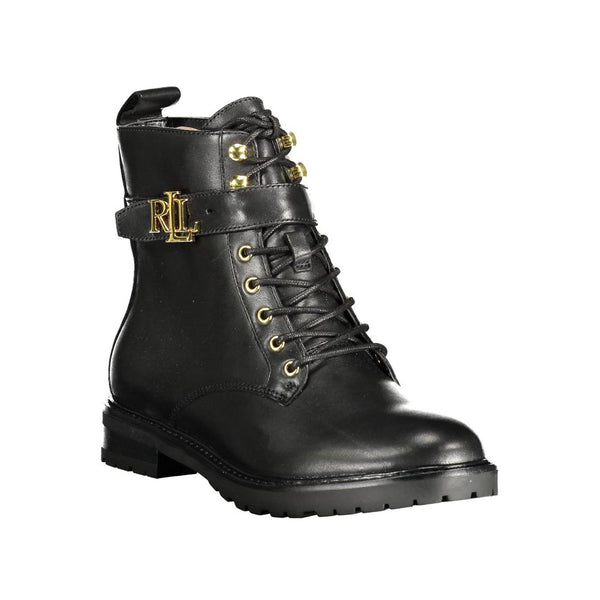 Black Polyester Boot Ralph Lauren