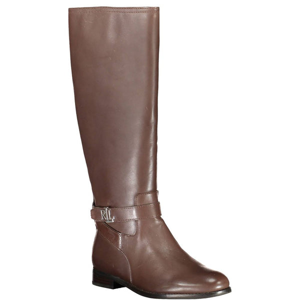 Brown Leather Boot Ralph Lauren