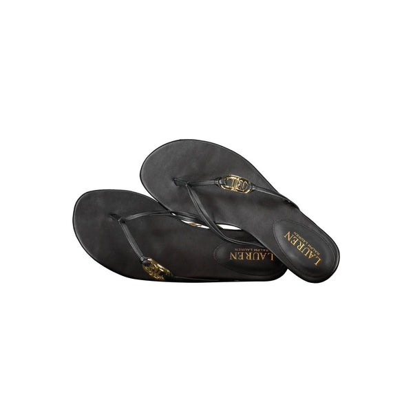 Black Leather Sandal Ralph Lauren