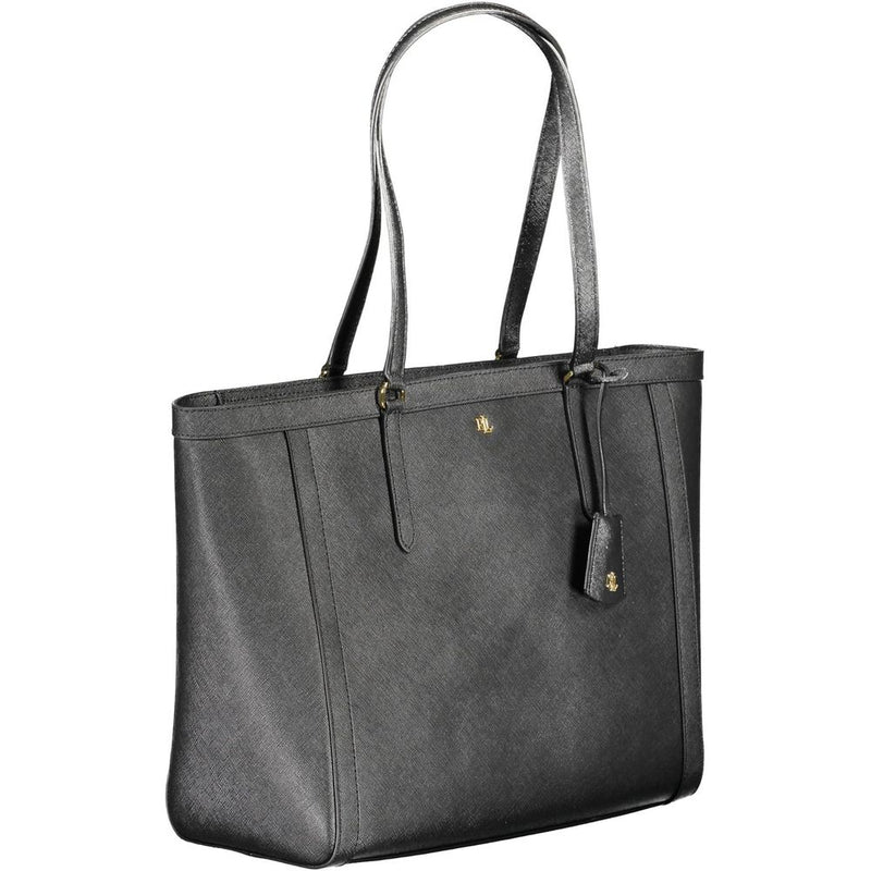 Black Leather Handbag Ralph Lauren