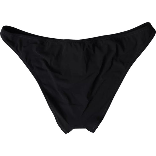 Black Nylon Swimwear Beachwear Bottom Bikini Dolce & Gabbana