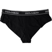 Black Modal Stretch Branded Logo Underwear Dolce & Gabbana