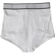 White Cotton Stretch Branded Logo Underwear Dolce & Gabbana