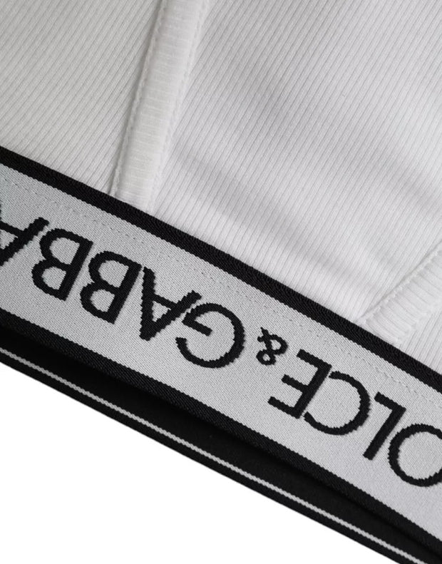 White Cotton Stretch Branded Logo Underwear Dolce & Gabbana