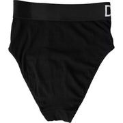 Black Cotton Stretch Branded Logo Underwear Dolce & Gabbana