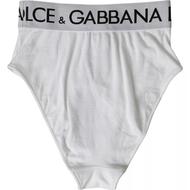 White Cotton Stretch Branded Logo Underwear Dolce & Gabbana