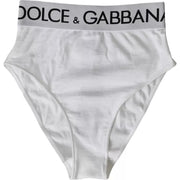 White Cotton Stretch Branded Logo Underwear Dolce & Gabbana