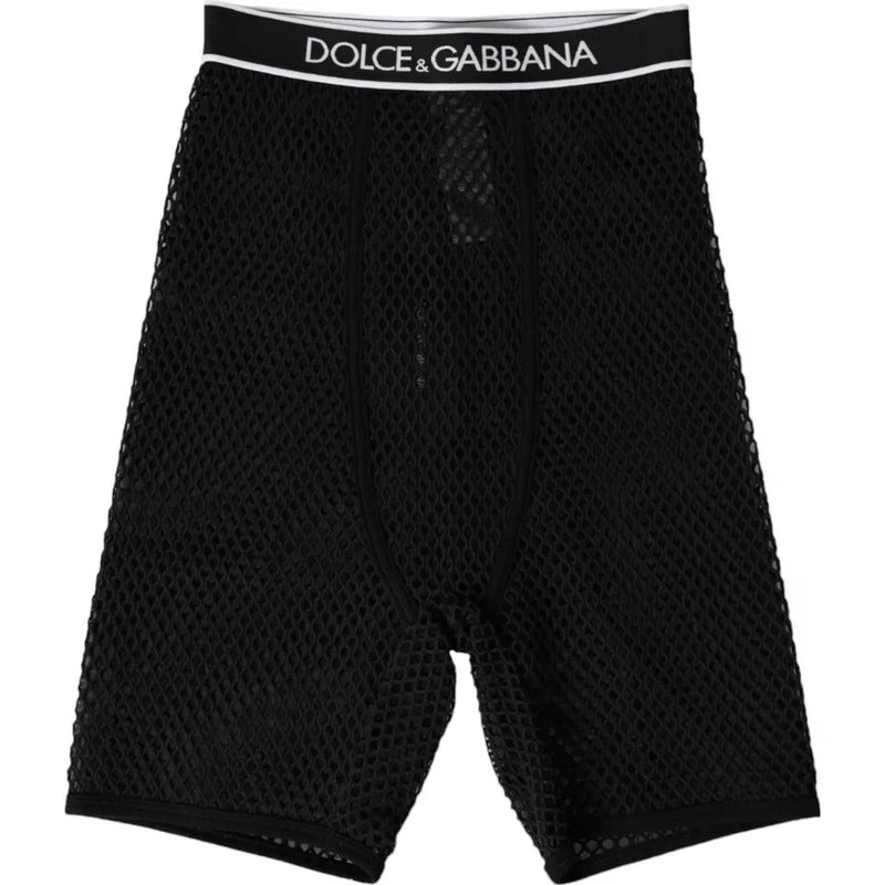 Black Cotton Stretch Women Cycling Underwear Dolce & Gabbana