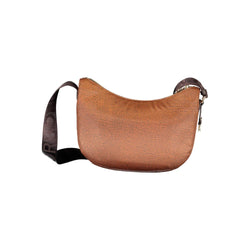 Brown Polyester Handbag Borbonese